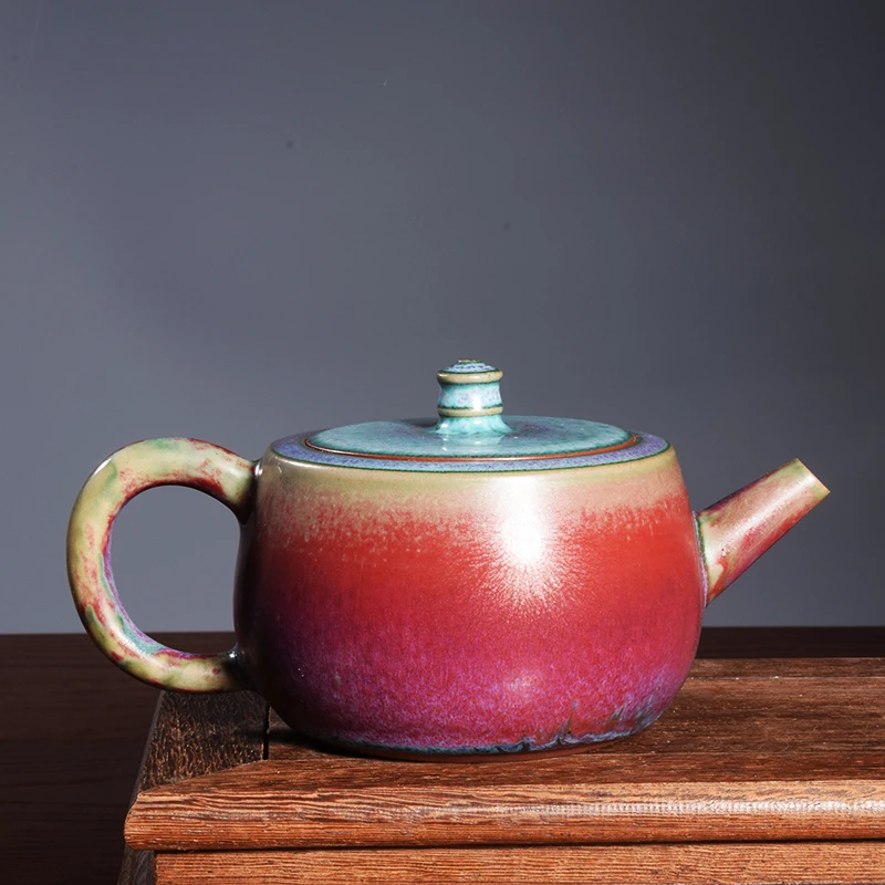 钧窑钧瓷王金合炉钧茶壶