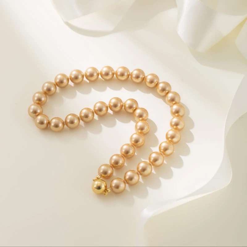 10mm新款金色项链手链耳钉小众轻奢高级感套装