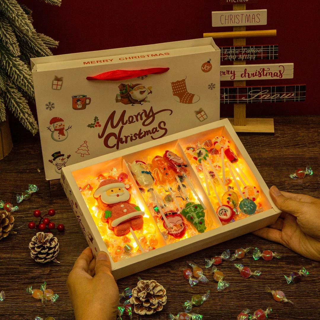 好吃圣诞糖果礼盒棒棒糖圣诞节平安夜礼物礼品实用送女友儿童老人