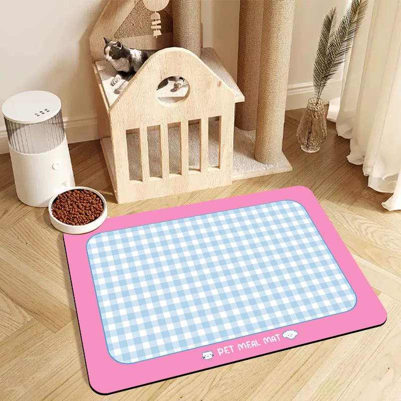 可爱卡通猫猫狗狗宠物专用餐垫碗垫吸水防滑速干好打理耐脏垫子