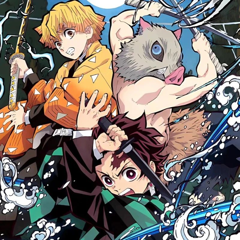 【抓任意款】鬼灭之刃同人二创圆形吧唧盲盒方形徽章58mm(默认代拆)
