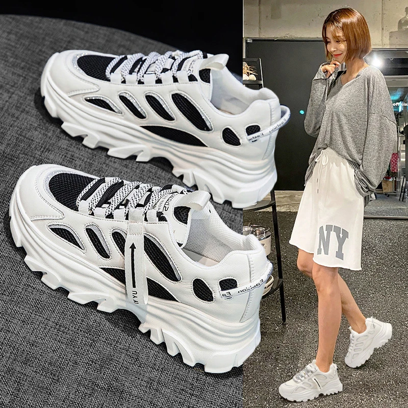 老爹鞋女款鞋子ins潮2024新款春季女鞋爆款百搭厚底运动鞋显脚小