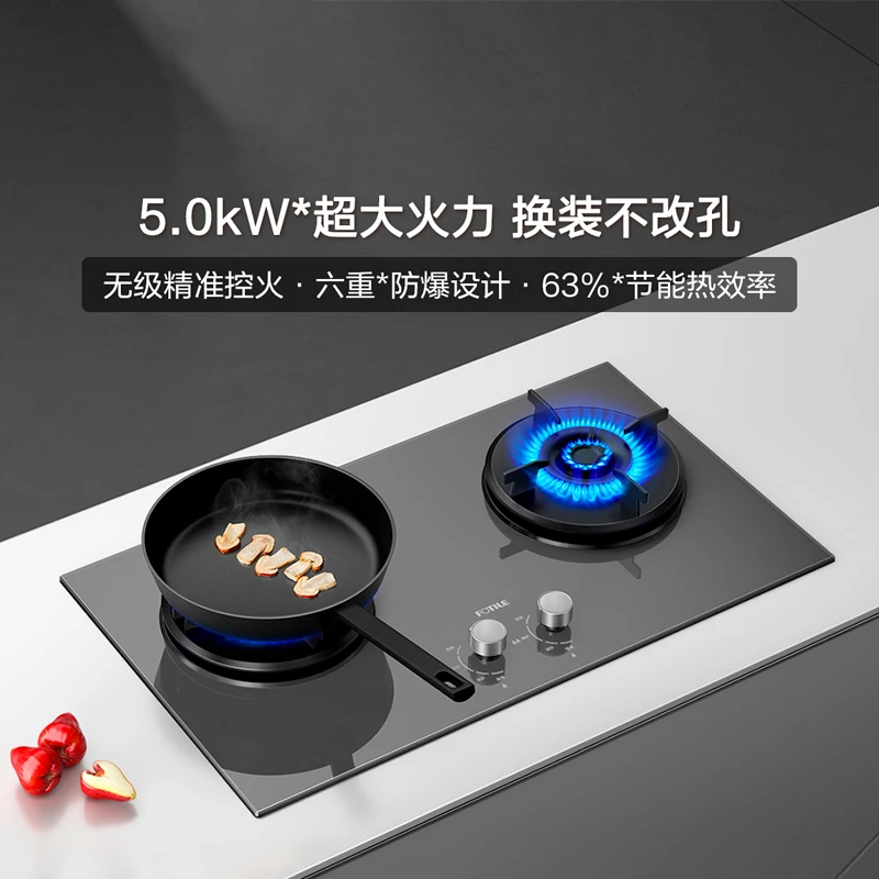 方太01-THF1-G/W燃气灶双灶家用灶台换装灶天然气炉灶官方旗舰店
