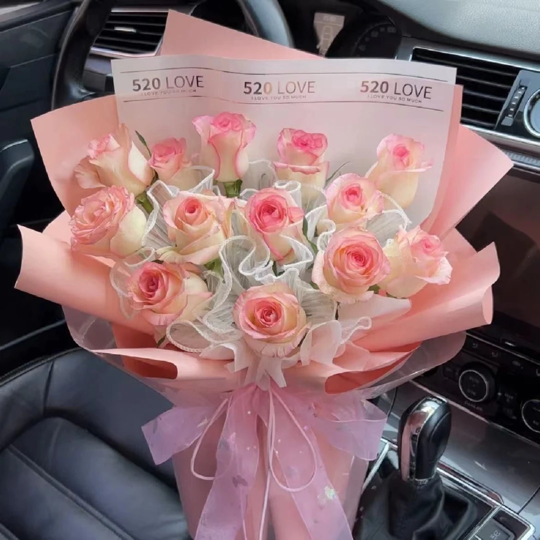 【楚楚动人】11朵粉玫瑰花束生日鲜花送女友送爱人生日礼物花店送花上门鲜花花束配送