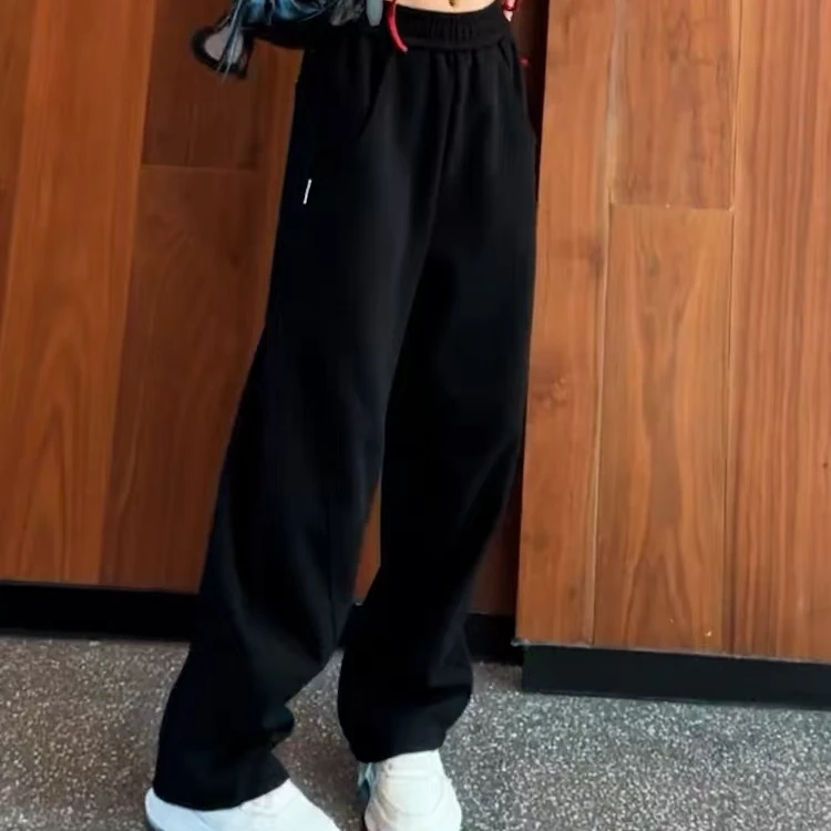 25615加绒阔腿拖地弯刀裤-X