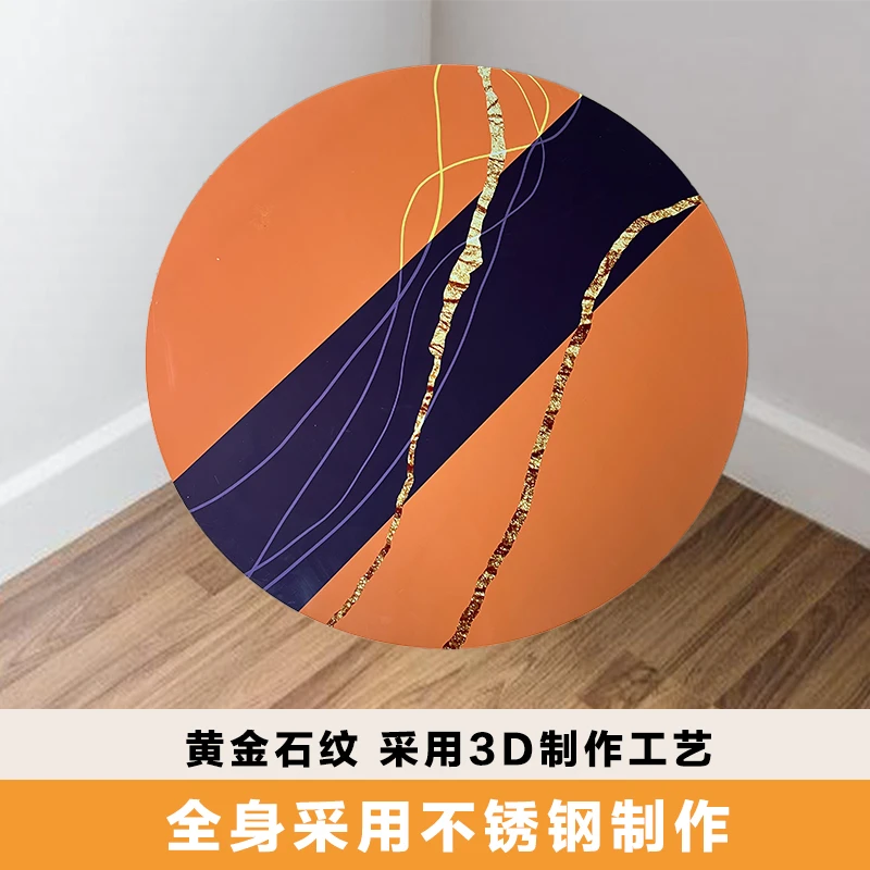 一米彩色不锈钢折叠圆桌小户型家用阳台户外常备牢固防锈耐磨耐用