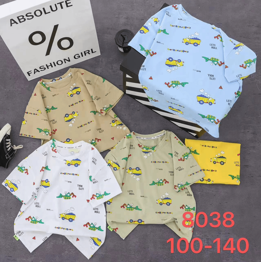 一分利童装男小童短袖体恤8038 90-130