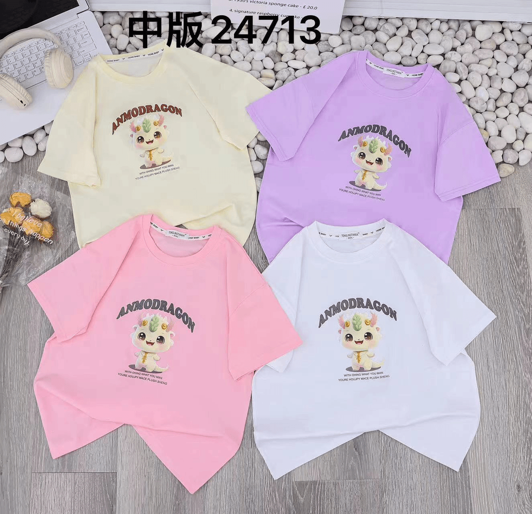 一分利童装女中童短袖体恤24713 120-150