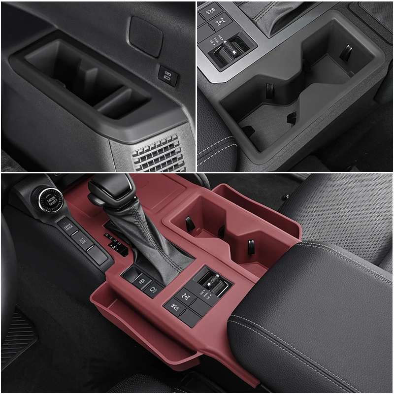 适用24-25款普拉多LC250中控水杯垫储物盒硅胶垫丰田霸道内饰改装