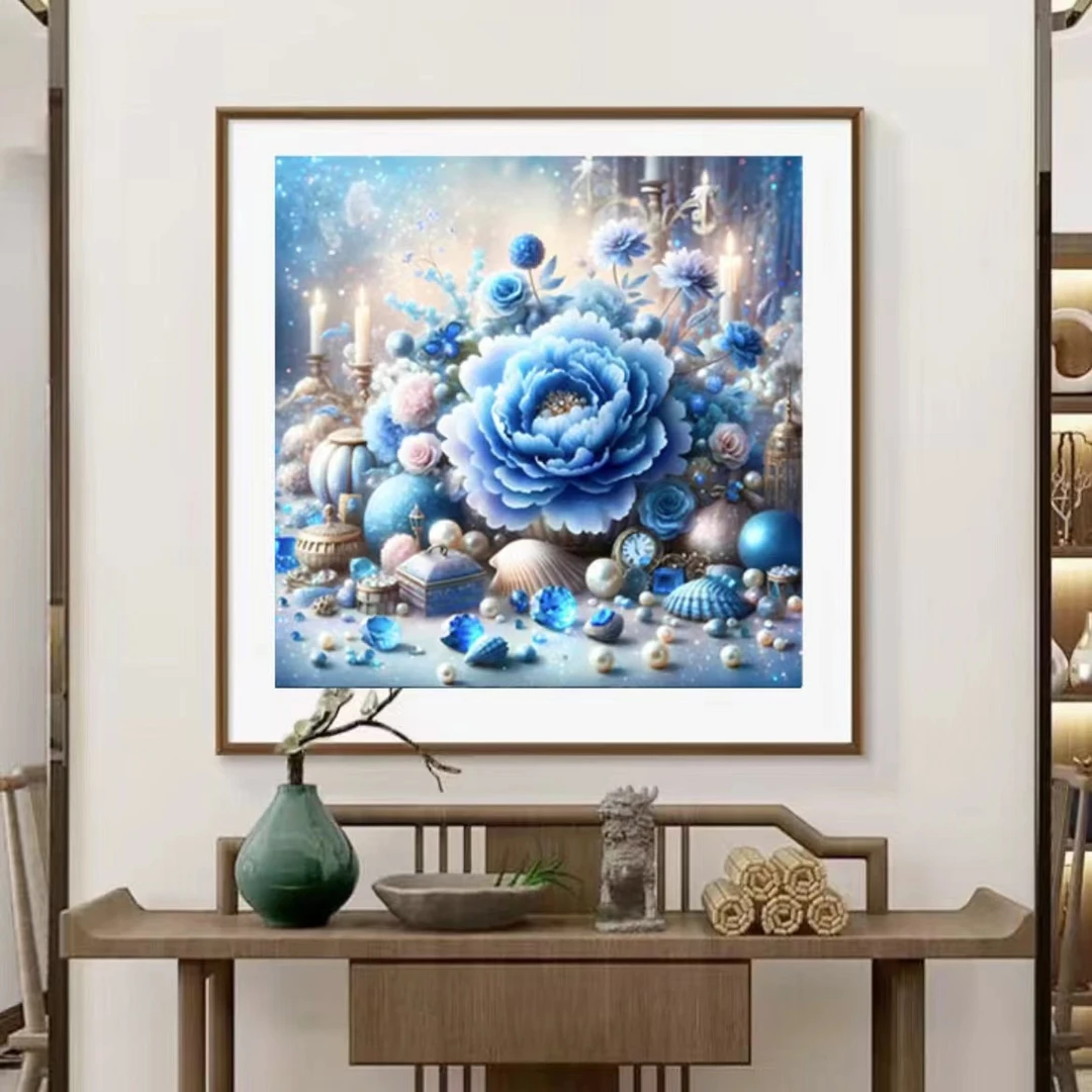 十字绣8504珠光宝气，大格尺寸60x 60中格50x50