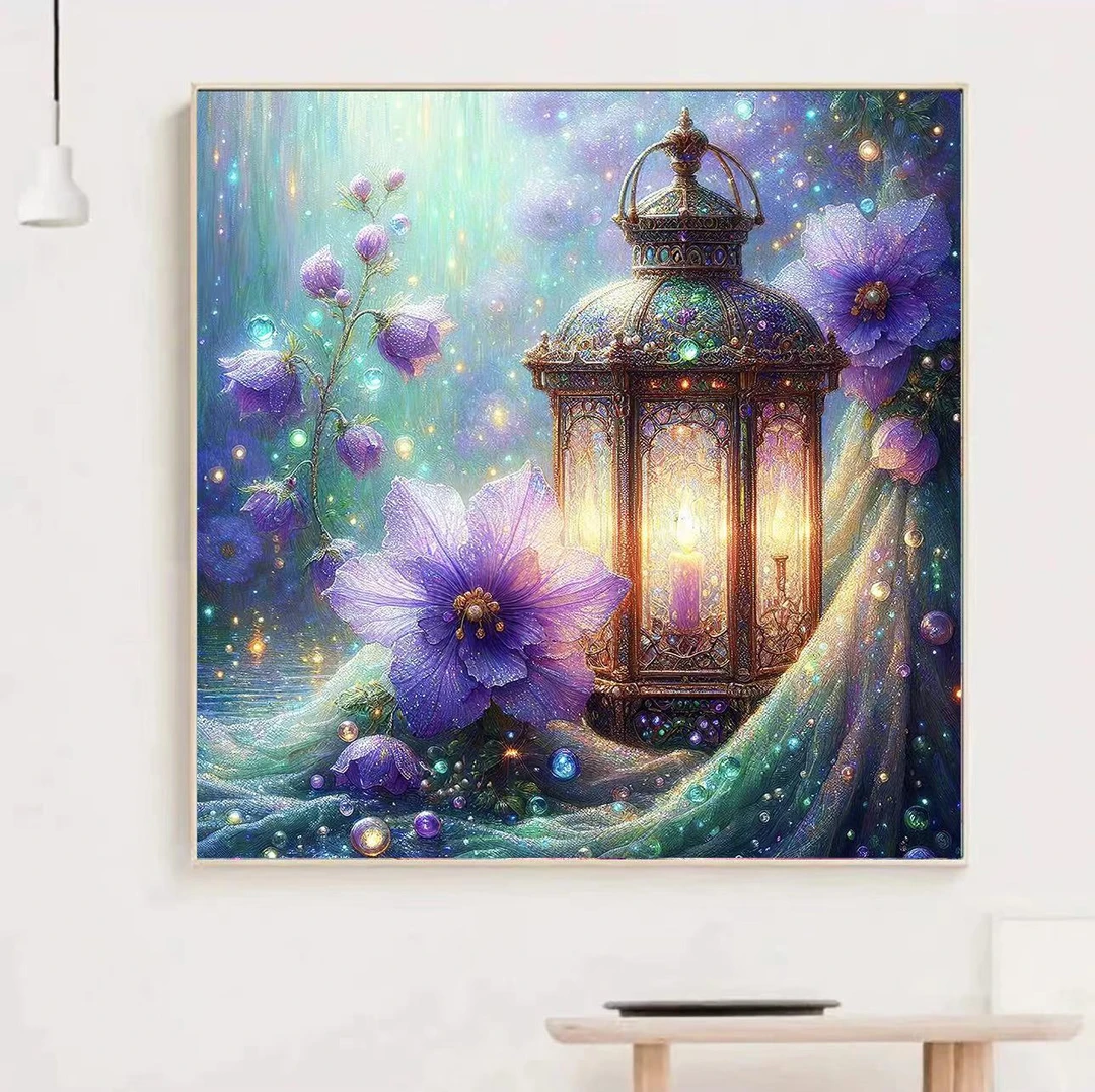 十字绣JYG034紫梦灯语 ，大格尺寸70x70