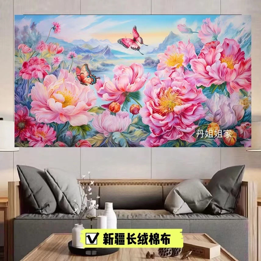 【新疆长绒棉布】十字绣 6683蝴蝶梦，大格尺寸60x 107