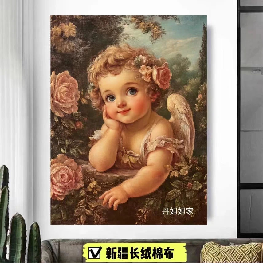 【新疆长绒棉布】十字绣6689米迦勒，大格尺寸60x80