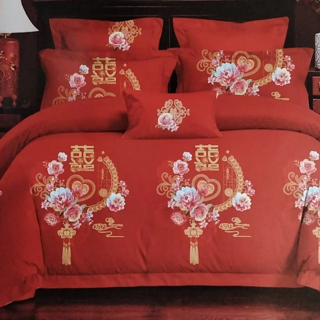 花开富贵 | 李李纯棉定制 喜庆磨绒婚庆床品 亲肤 加厚柔软高级