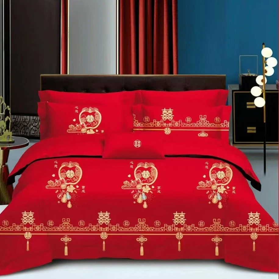 和和美美 | 李李纯棉定制 喜庆磨绒婚庆床品 亲肤 加厚柔软高级
