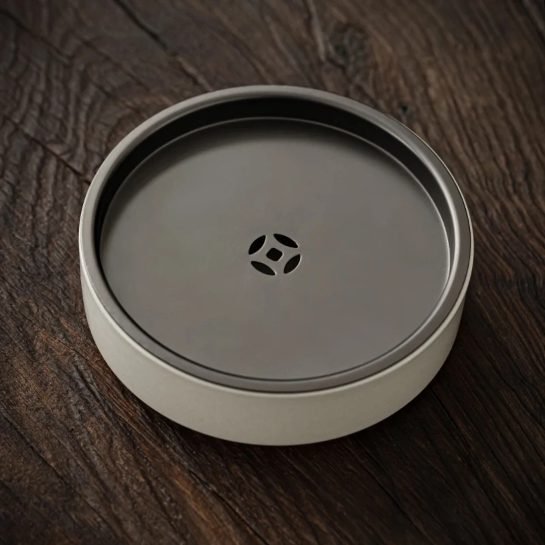 百搭草木灰壶承轻奢复古盖碗茶壶底托家用陶瓷功夫茶具干泡盘
