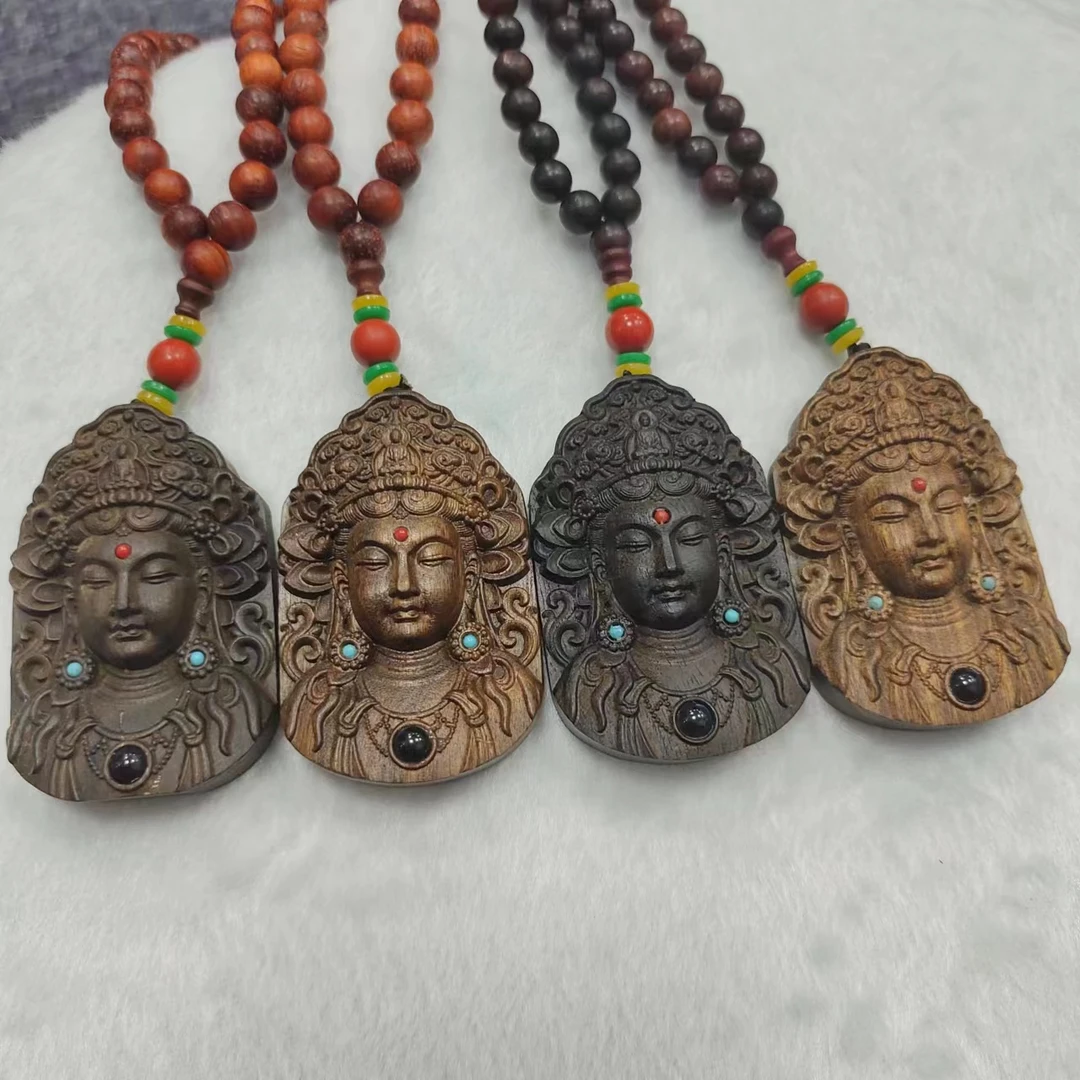 S6095（旺尔珠宝）天然越南奇楠沉香大观音吊坠-配链子多样只发一件