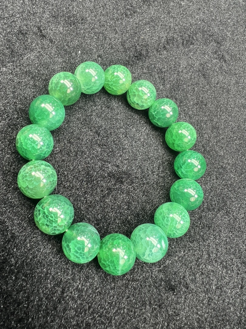 S1307（旺尔珠宝）天然八角玄冰草玛瑙手串-卡12多样性发货只发一件
