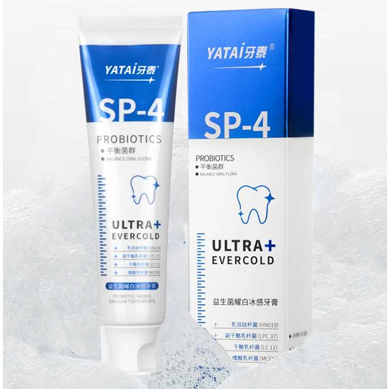 牙泰亮白牙膏SP-4益生菌群牙膏美白去牙渍冰感炫白清新口气牙膏