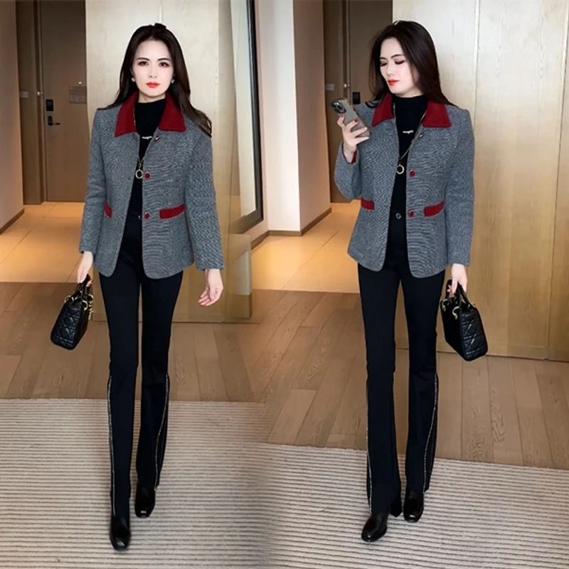 秋冬穿搭夹棉外套修身百搭休闲时尚气质小个子短外套