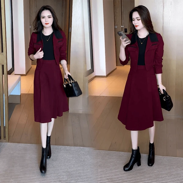 秋冬季新款套裙气质显瘦时尚洋气休闲时尚减龄套装小个子