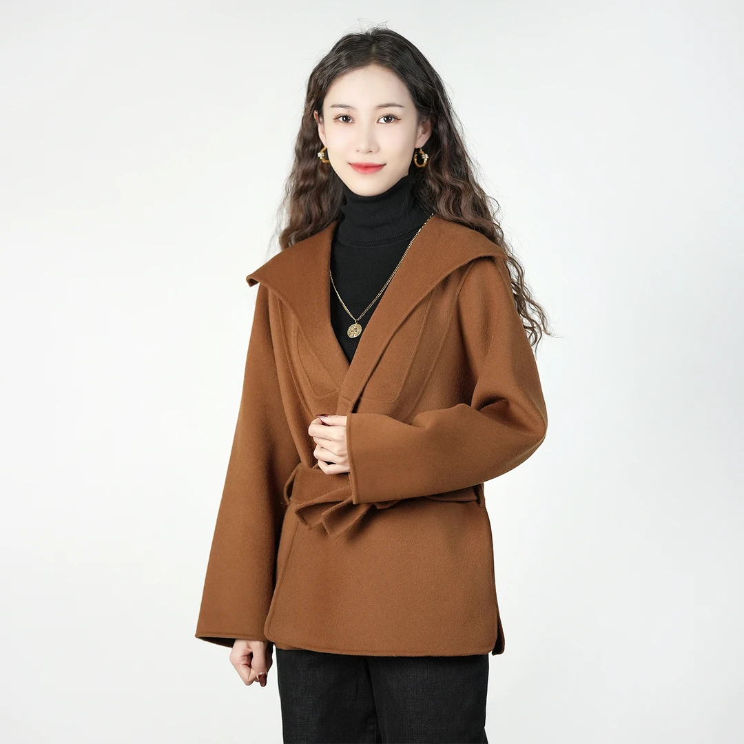 AMASS/阿玛施【新品】气质气质时尚百搭秋冬大翻领大衣5400073