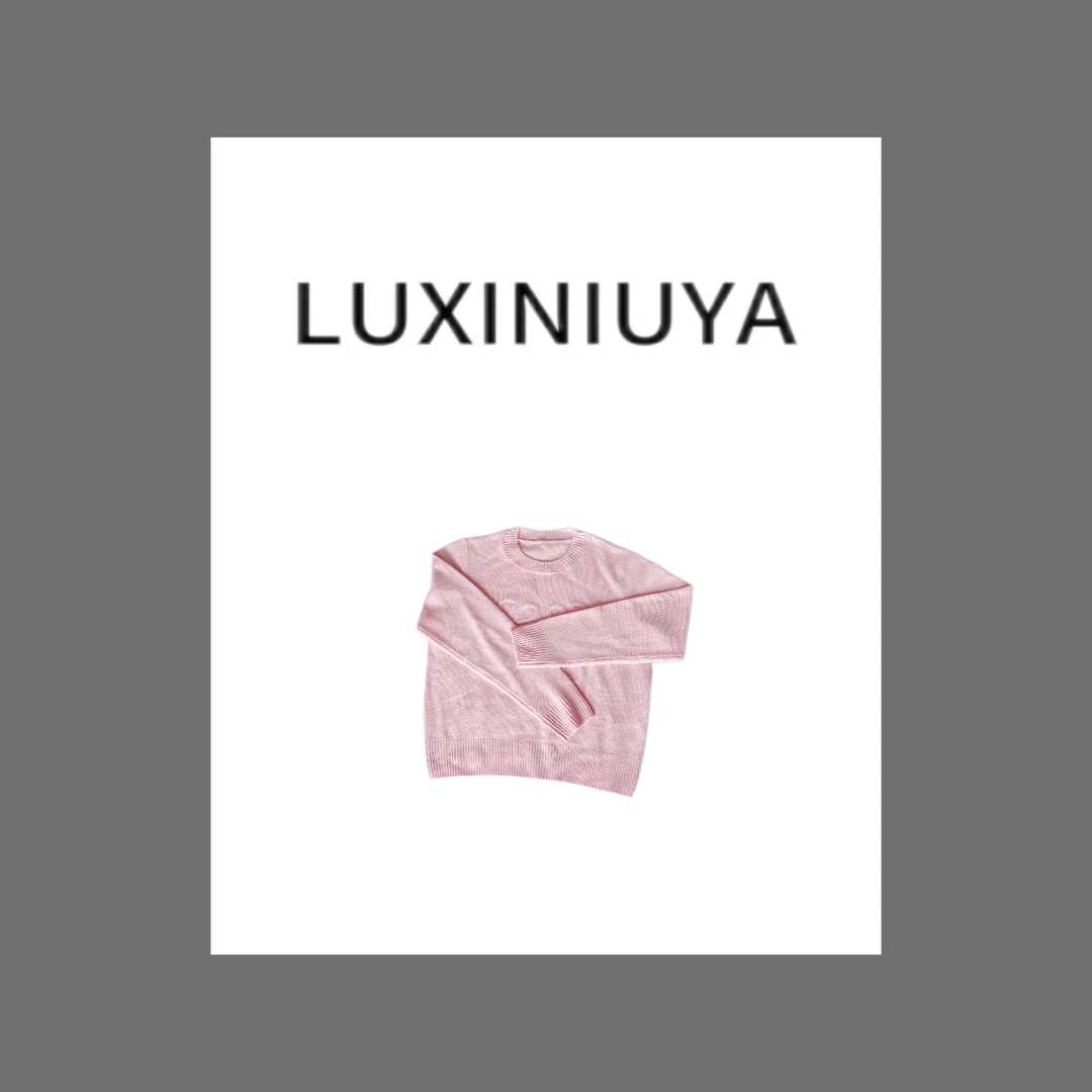 【LUXINIUYA】冬季新款100羊毛浮雕立体潮韩设计感毛衣#CX2104