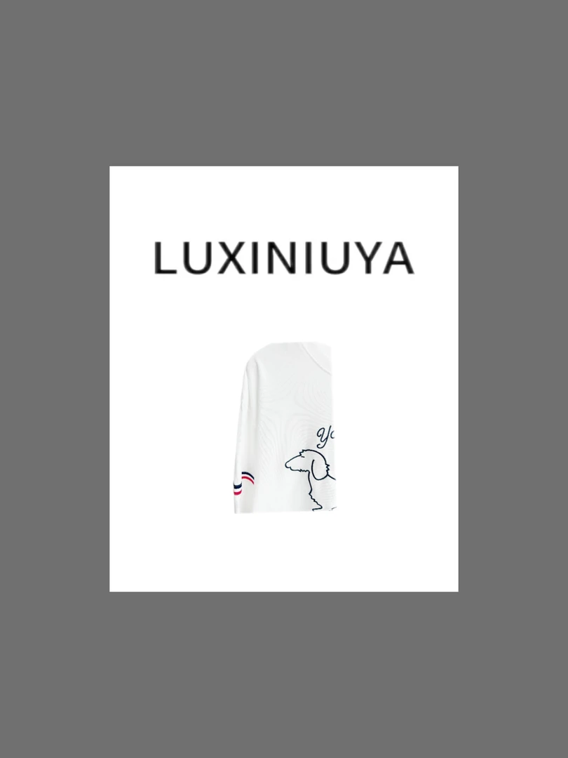 【LUXINIUYA】小狗狗 圆领T恤 休闲百搭潮流  秋季新品#CX1625