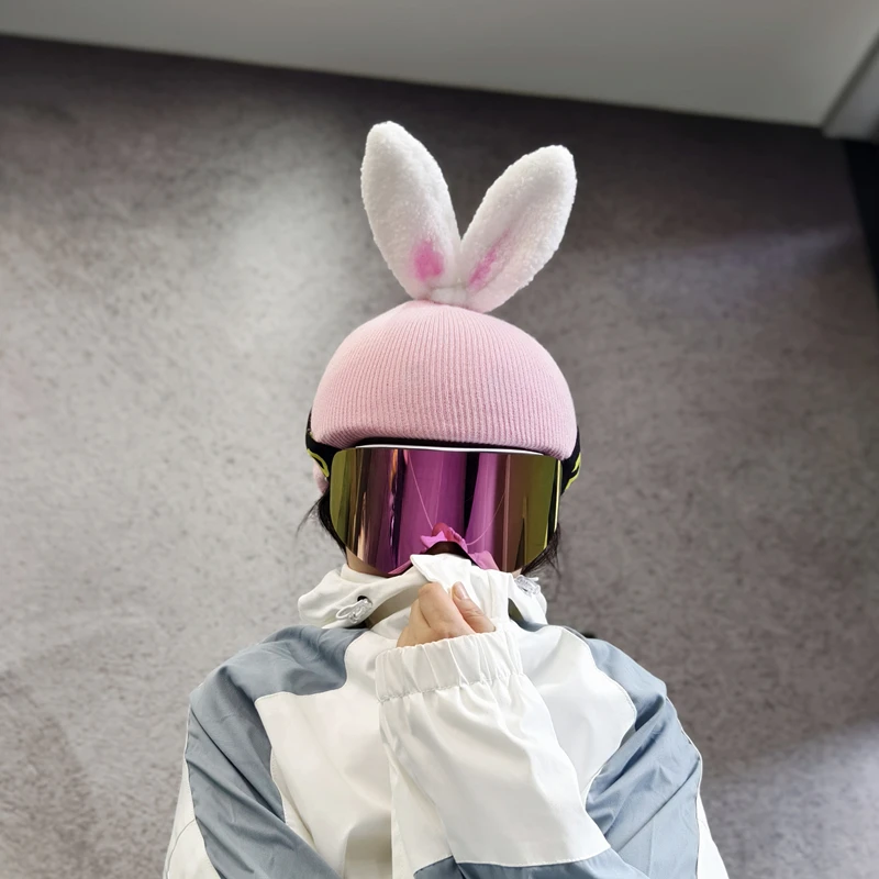 滑雪头盔套装饰保暖头盔帽套帽罩帽子通用手工缝制