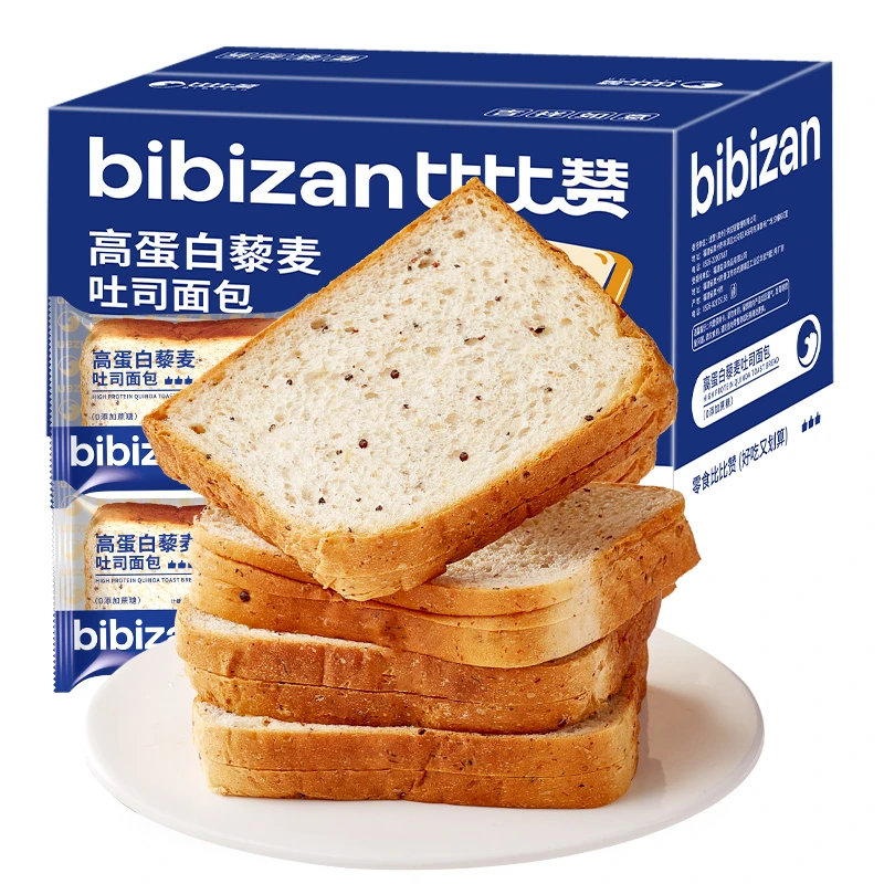 比比赞菠萝包厚切吐司千层吐司高蛋白藜麦红豆千层面包早餐HQX