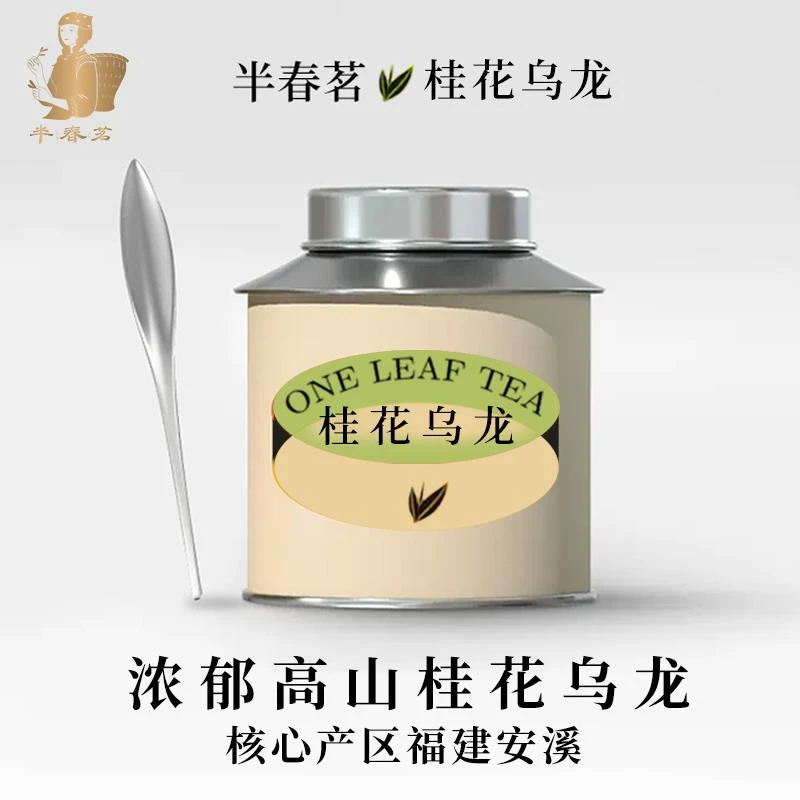 小罐桂花乌龙茶浓香型花茶高山铁观音绿茶冷泡茶茶叶自己喝礼盒装