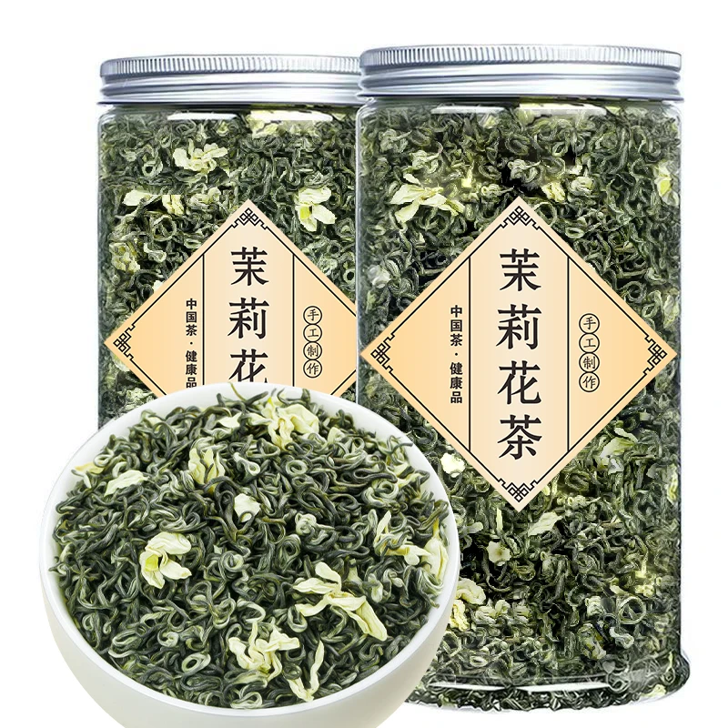 茉莉花茶特级飘雪2024新茶传统毛峰毛尖浓郁花草茶叶送礼罐装手工