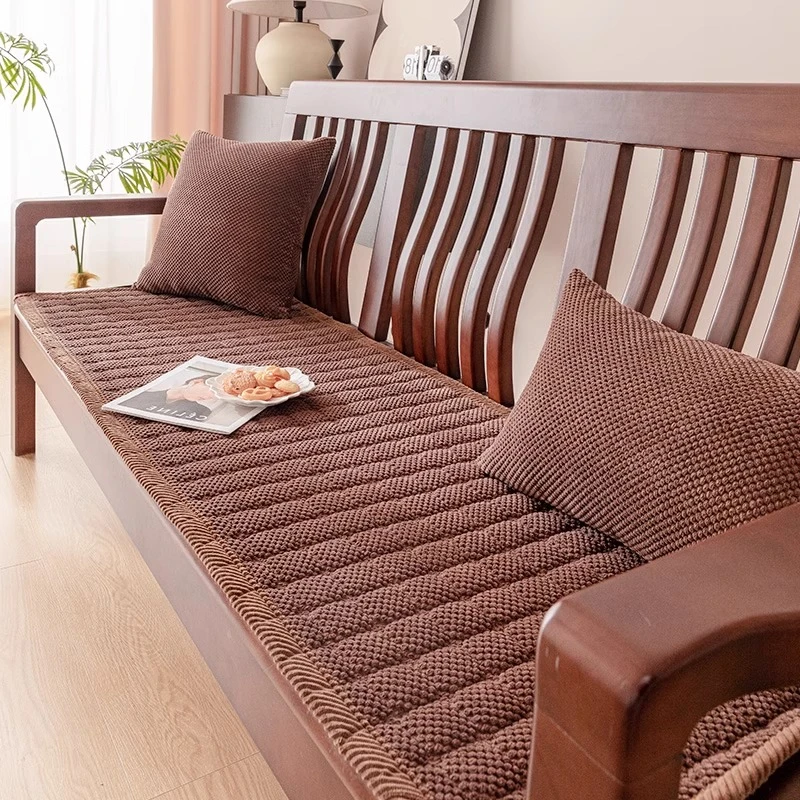 简约毛绒加厚灯芯绒实木沙发垫秋冬款防滑红木沙发坐垫子2024座垫