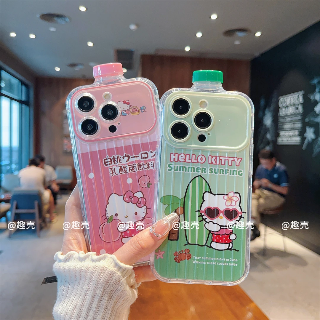 TPU饮料瓶适用苹果15/iPhone/华为手机壳14ProMax防摔13潮pura70