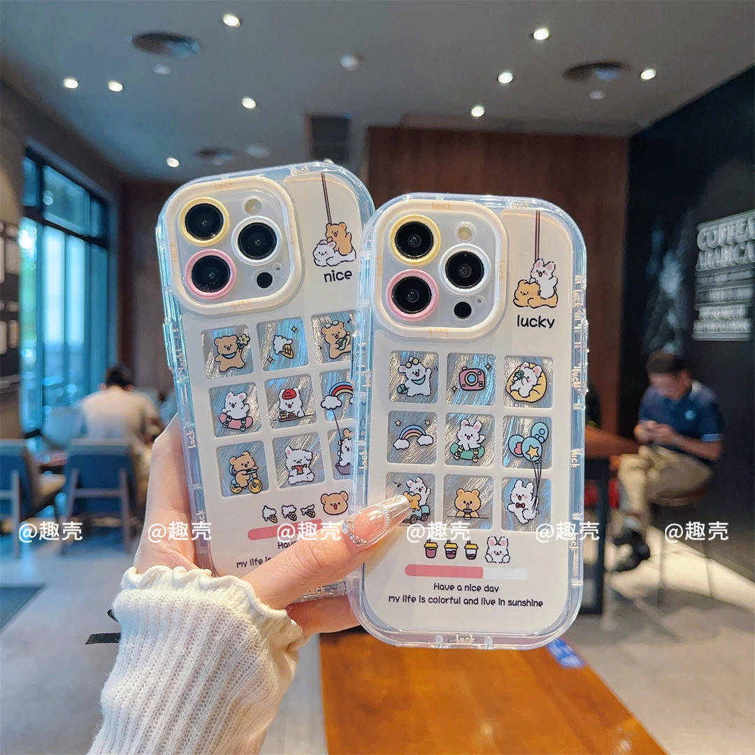 羽纱奶油壳适用苹果15iPhone/华为荣耀/OPPO/VIVO/小米手机壳防摔