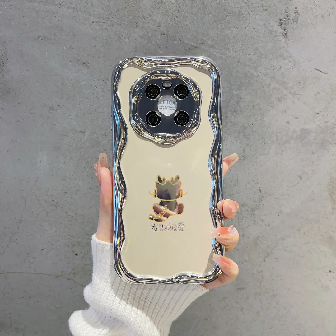 （华为Mate40系列）曲边纹电镀适用华为Mate40/40E/Pro/EPro手机壳