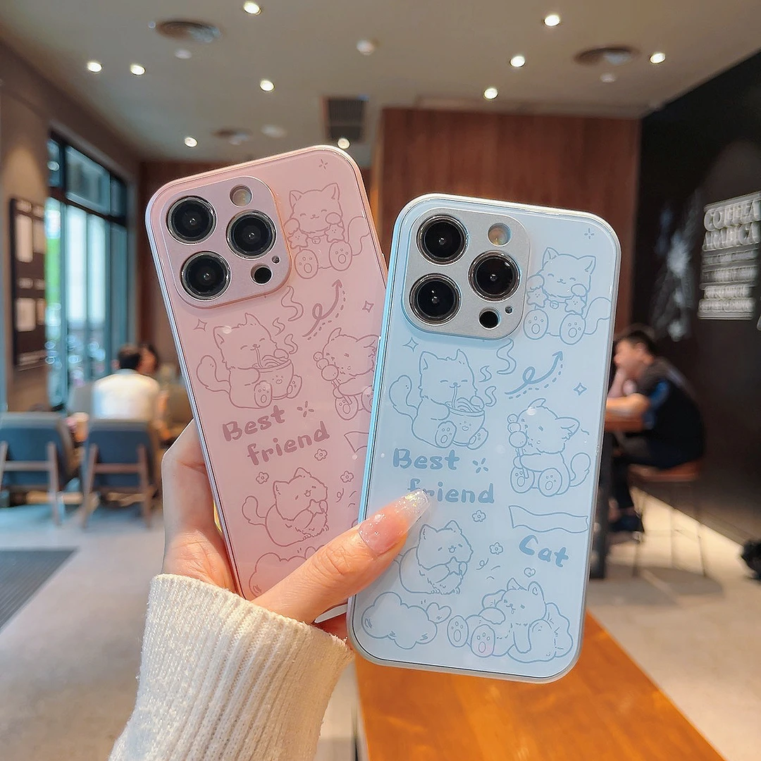 金属玻璃壳适用苹果15/iPhone/华为荣耀/OPPO/VIVO/小米手机壳潮