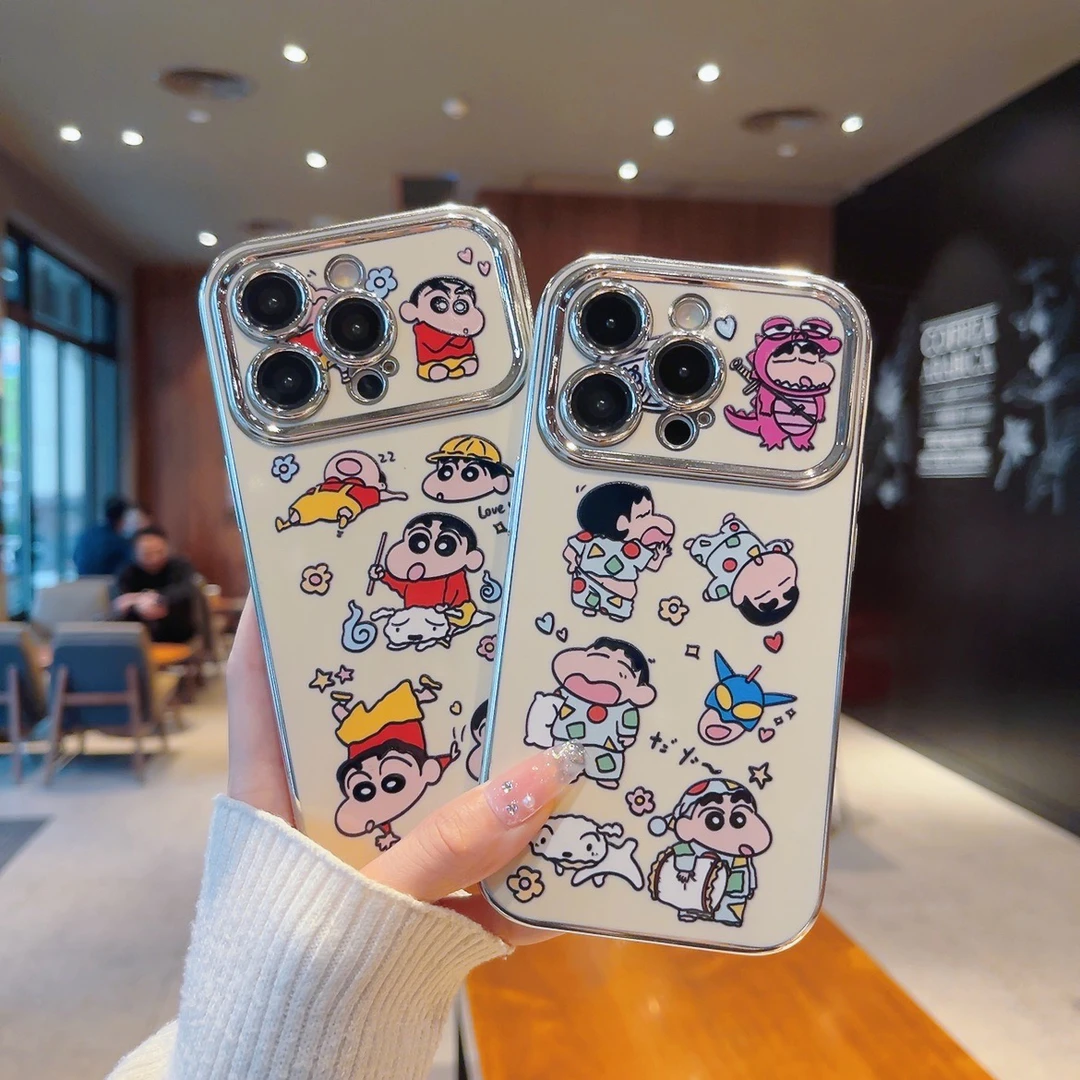 电镀大视窗适用苹果15/iPhone/华为荣耀/oppo/vivo/小米手机壳潮
