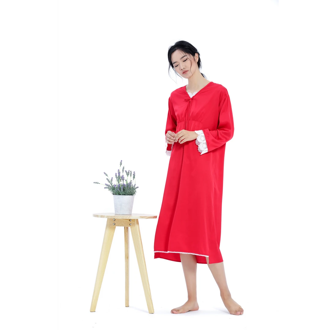 arbres春秋气质宽松时尚中长款秋季长袖中式中国风裙子丝通用链接