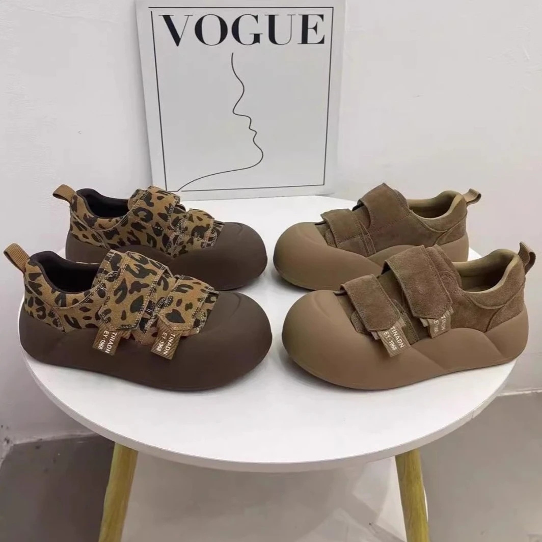 秋冬季儿童鞋子女童丑萌大头鞋加绒二棉鞋6-12岁小女孩板鞋休闲鞋