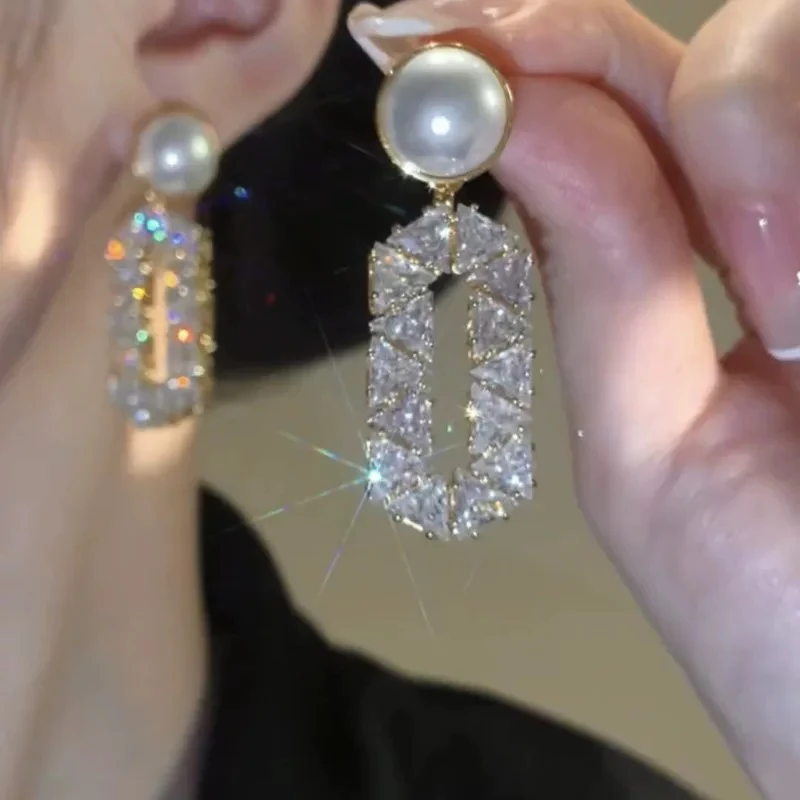 铜合金耳饰 S017★双子星  梵希曼 设计感耳环