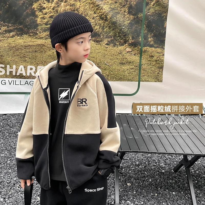 【断码福利】男童奥粒绒外套冬装中大童加绒加厚上衣|23dd02