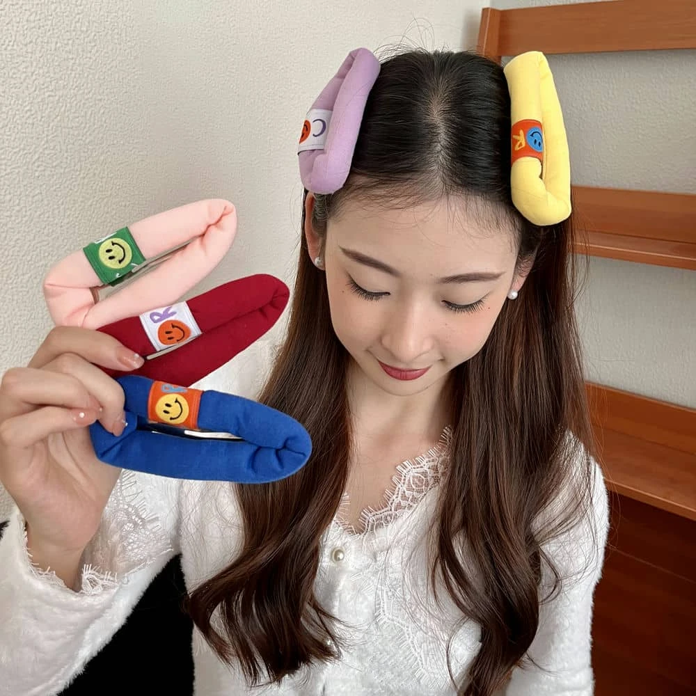 可爱海绵笑脸发夹大号BB夹洗脸发卡边夹碎发夹发饰