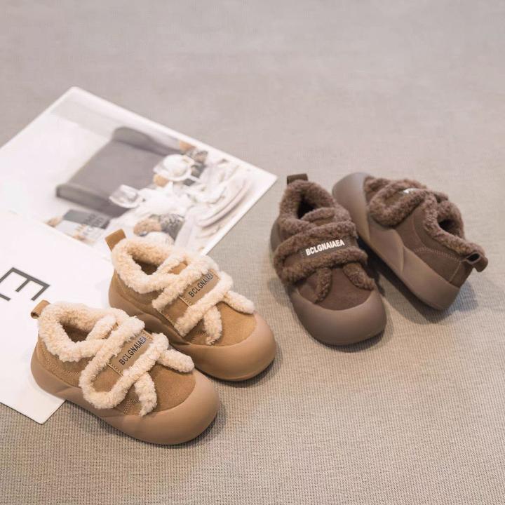 23-36女童二棉鞋2024冬季新款儿童棉鞋加绒鞋冬款雪地靴毛毛鞋