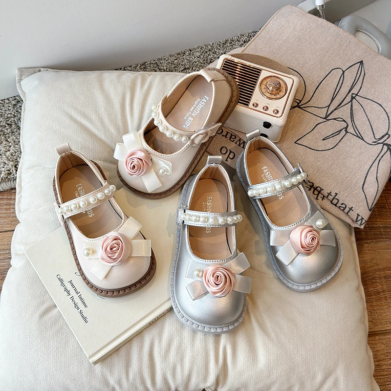 21-34小皮鞋公主新款2025女童软底童鞋防滑鞋子女孩时尚洋气皮鞋
