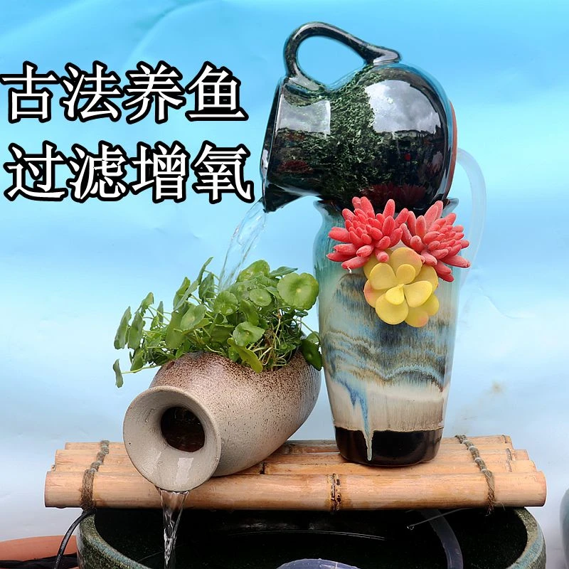个性创意流水罐高缺口老桩多肉花盆透气紫砂特价方口粗陶简约百搭