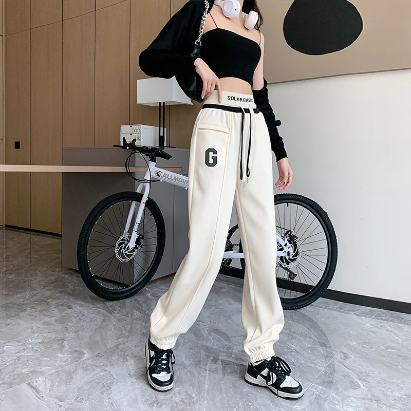 2023新款秋冬爆款加绒加厚小个子运动裤休闲束脚裤