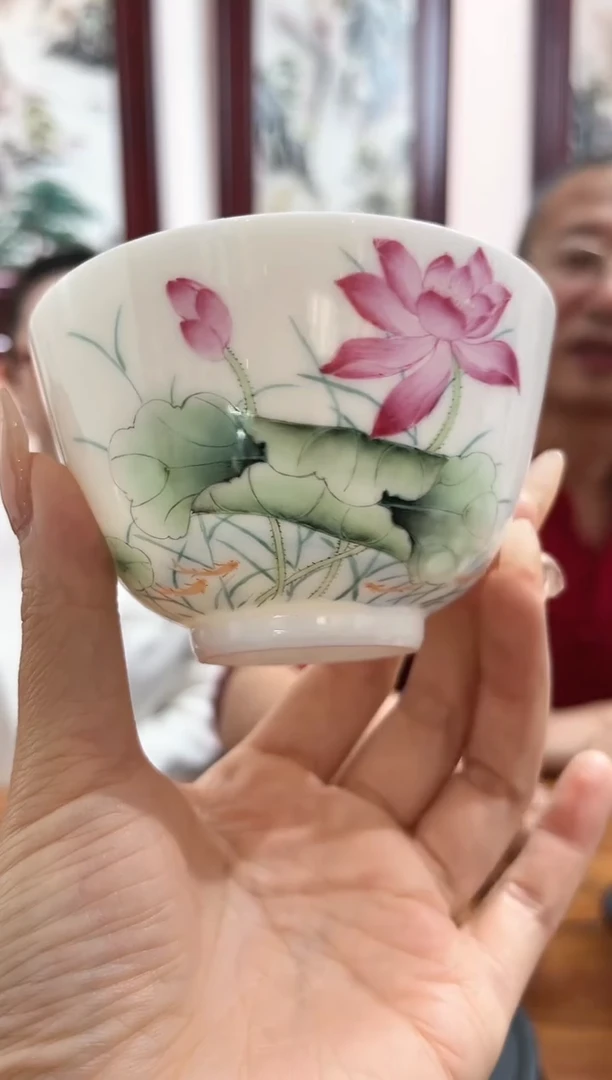 【闪购商品】官窑瓷画院627官窑瓷画院孙小霞荷花主人杯