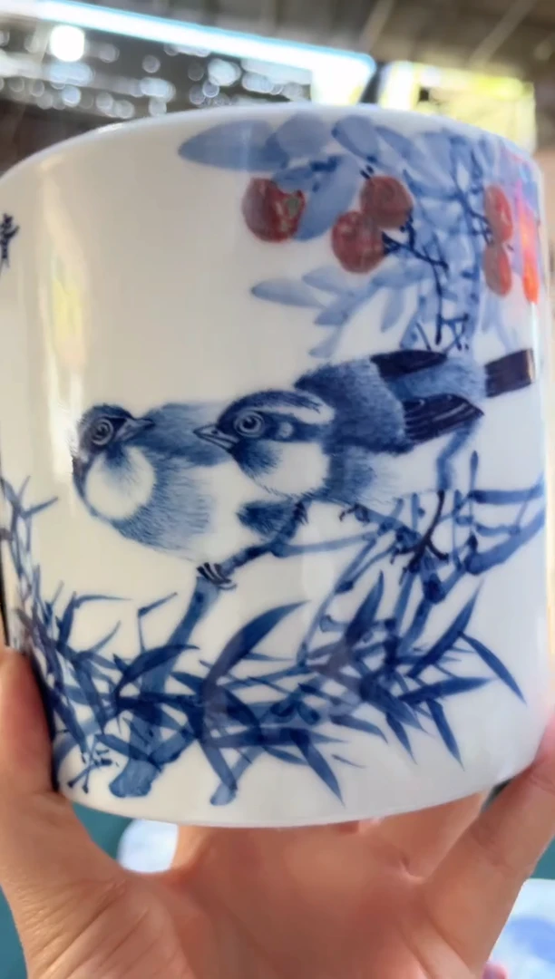 【闪购商品】谭工418谭工双鸟笔筒