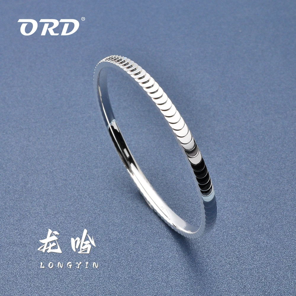 ORD 足银手镯 999.9CNC轻奢5G工艺龙吟龙鳞个性国潮ins实心